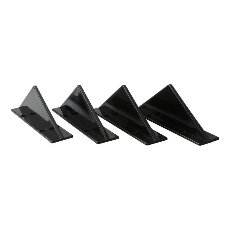 Universal triangular rear diffuser fins - Gloss black or Carbon fibre style, ABS rear diffuser