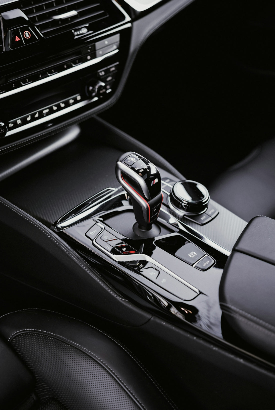 a close up of a steering wheel in a car