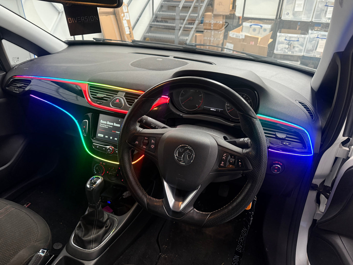 Car LED Interior Ambient Lighting Kit App Controlled RGB Universal Fit