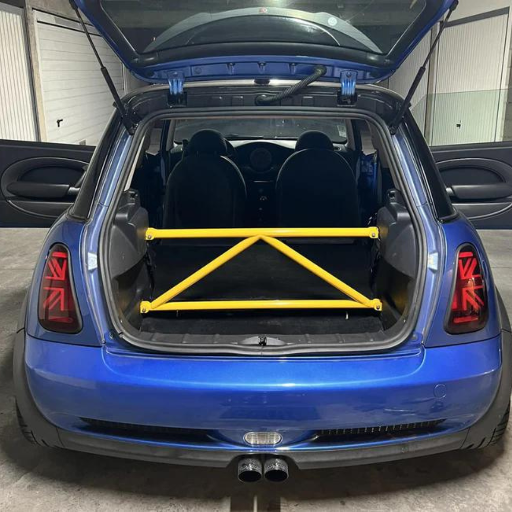 Mini Cooper S R53 K-Brace Rear Strut Bar Interior Brace 2001–2007