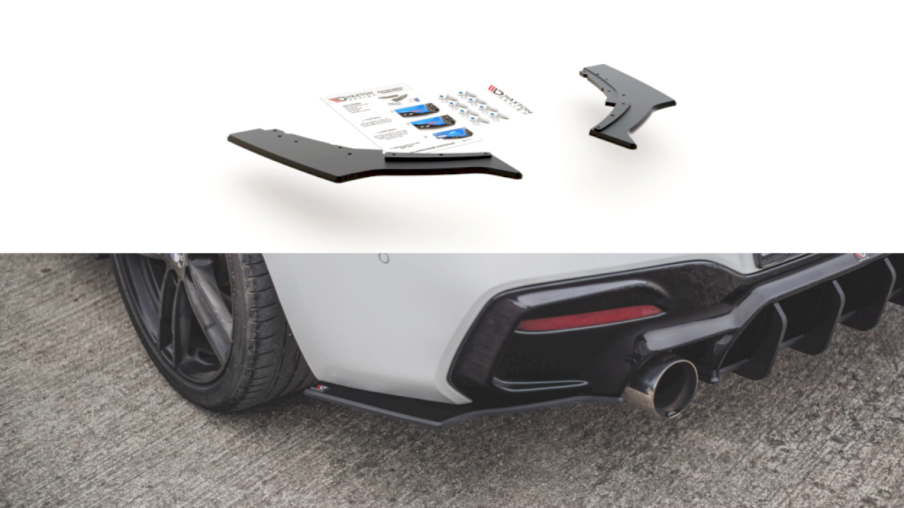 BMW 1 Series F20 M-Pack Rear Side Splitters V3 - Maxton Racing Durability (2015-2019)