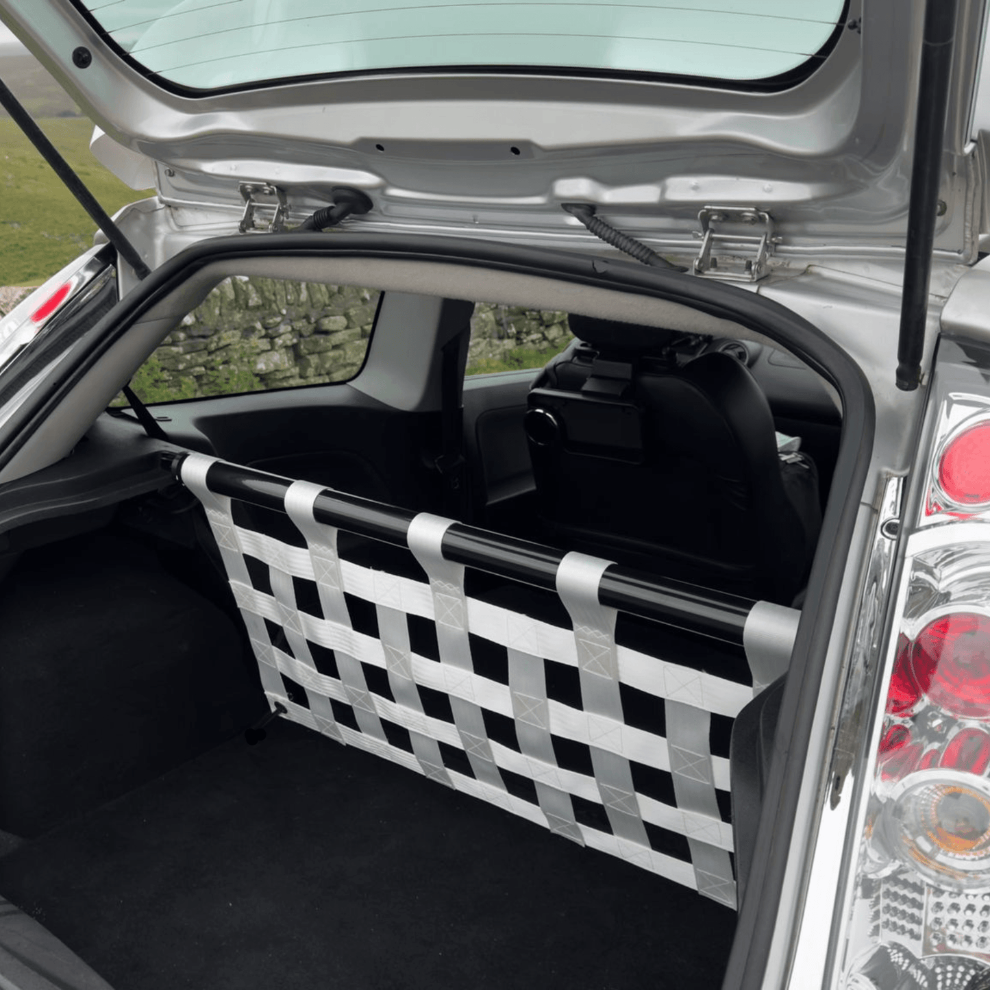 Ford Fiesta ST150 MK6 Rear Strut Bar & Boot Cargo Net Kit Interior Brace 2004–2008