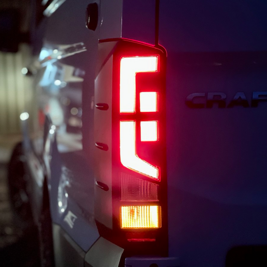 Volkswagen Crafter Rear Light Guards - Gloss Black (2018 Onwards)