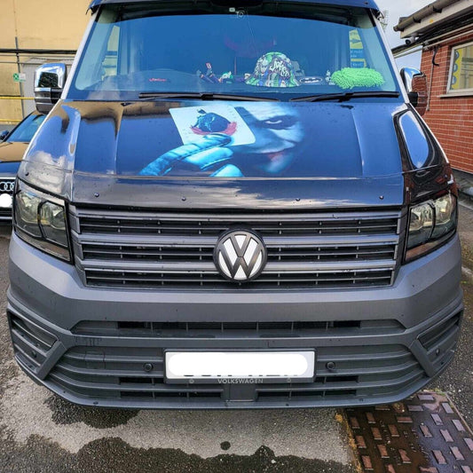 VW Crafter Headlight Guards – Gloss Black (2018+) | Van-X