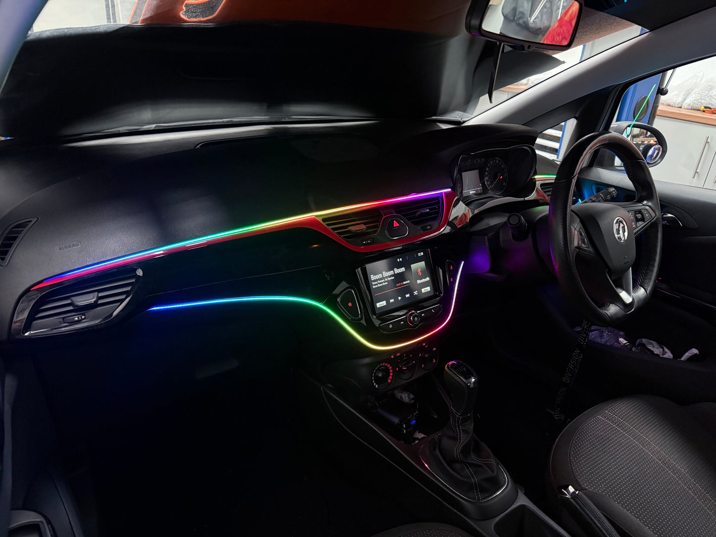 Car LED Interior Ambient Lighting Kit App Controlled RGB Universal Fit