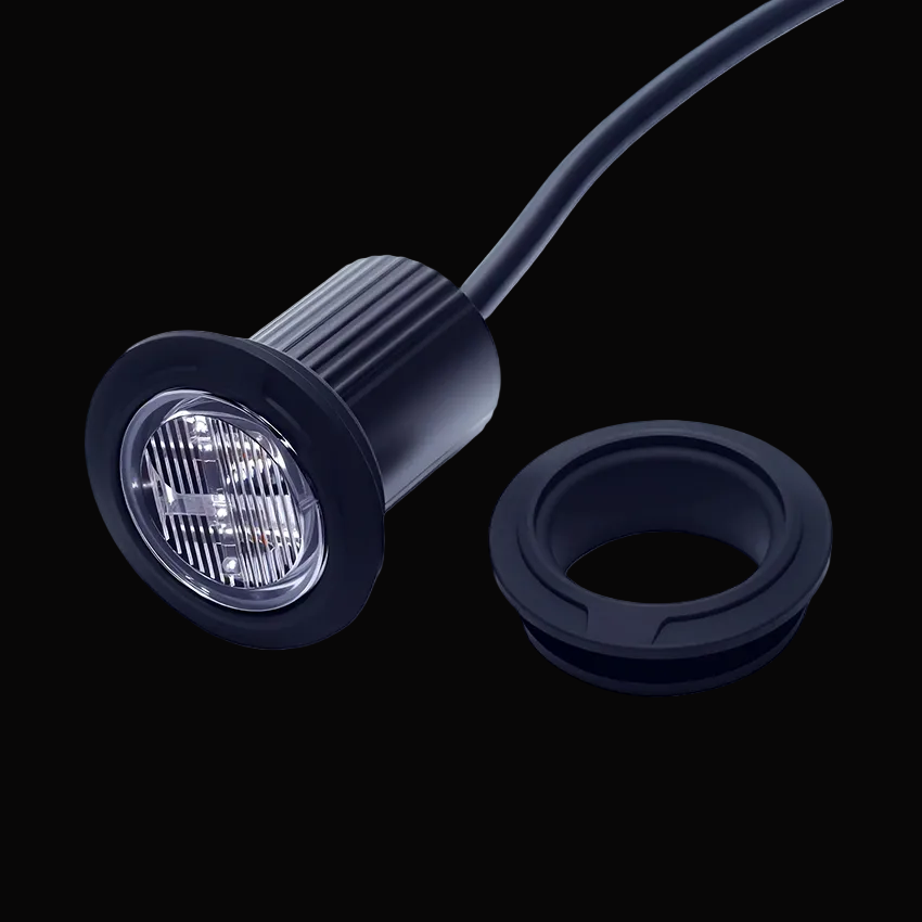 AXISDefender™ Covert R65 Dual Colour LED Warning Lamp – 8×5W, IP69K, 12/24V