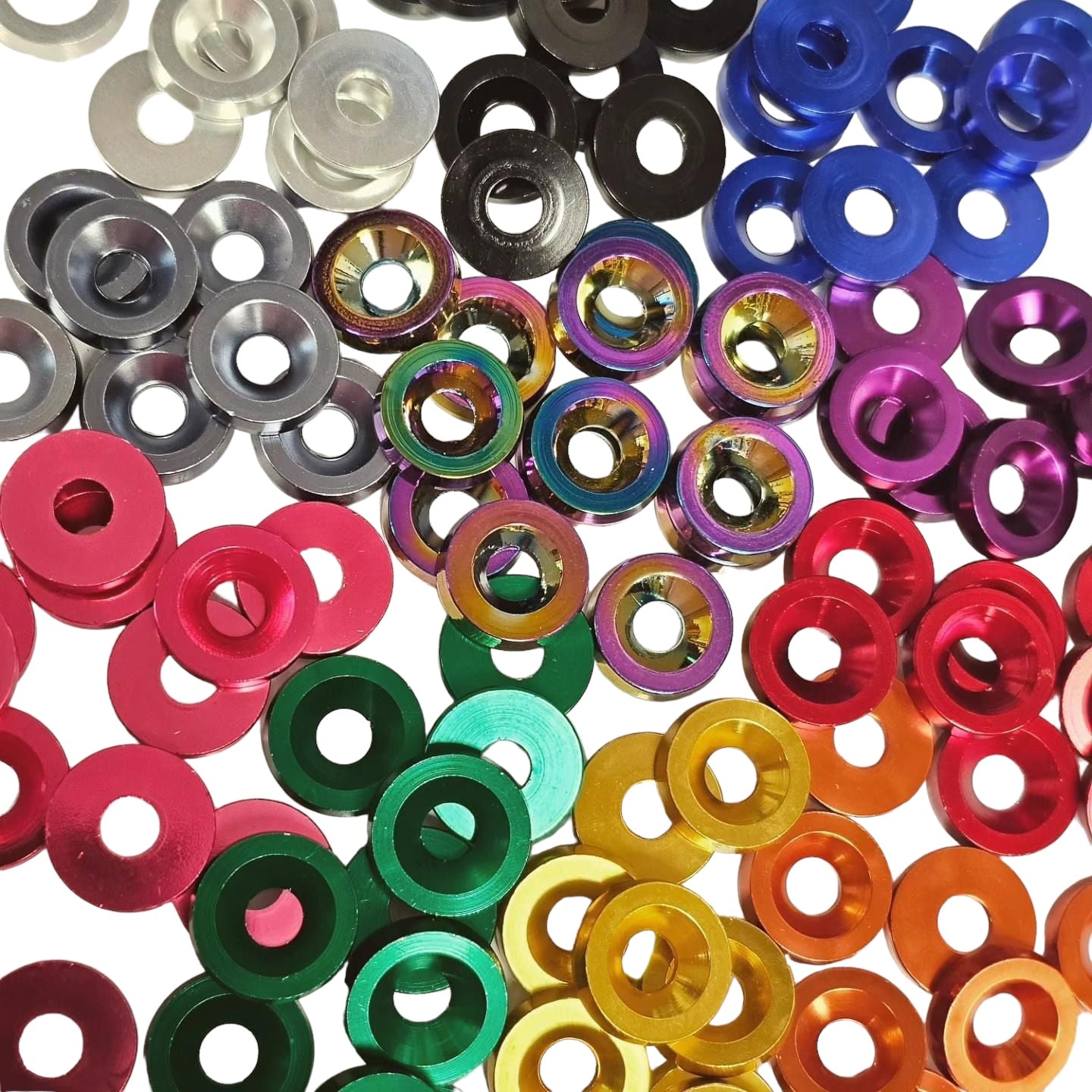 M6 Dress-Up Washer Kit – Anodised Aluminium & Stainless Steel