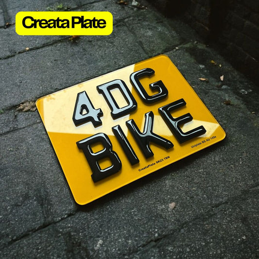 Premium 4D Gel Acrylic Motorbike Rear Number Plate