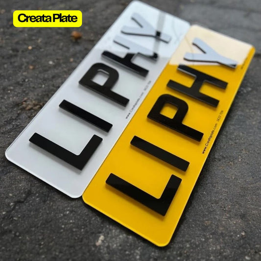 Premium 4D Acrylic Number Plates – Short 5 Digit Pair
