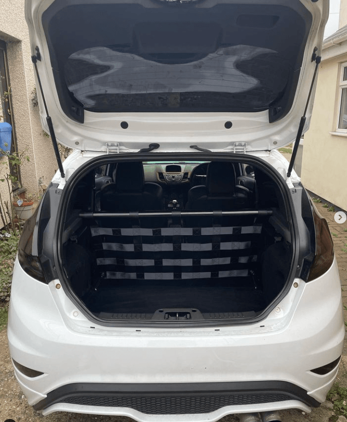 Ford Fiesta MK7 / MK7.5 Rear Strut Bar & Boot Cargo Net Kit Interior Brace 2008–2017