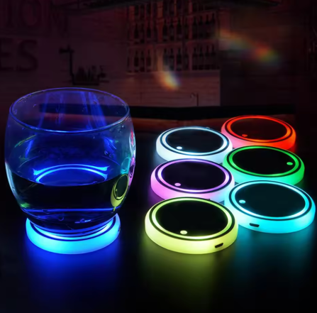 LED Light-Up Cup Holders - Universal Fit - Multi-Colour Illumination