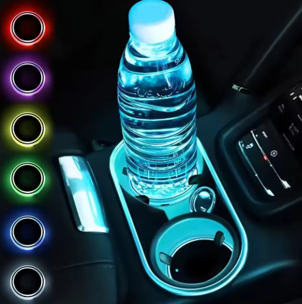 LED Light-Up Cup Holders - Universal Fit - Multi-Colour Illumination
