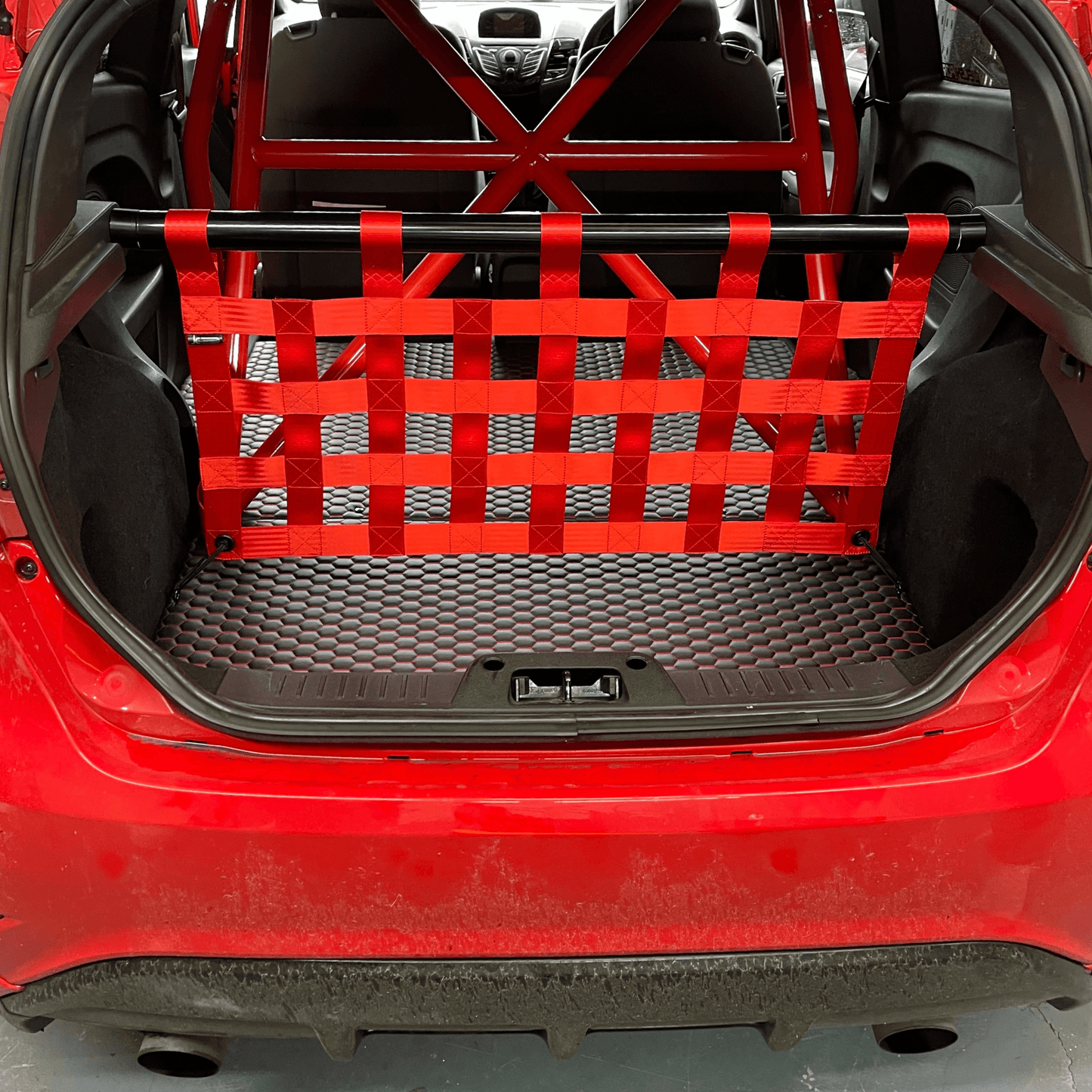 Ford Fiesta MK7 / MK7.5 Rear Strut Bar & Boot Cargo Net Kit Interior Brace 2008–2017