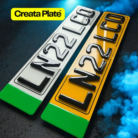 Premium 4D Gel EV Number Plates – Acrylic Pair